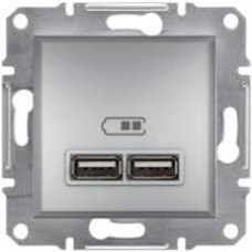 ЕРН2700261 USB розетка 2,1A Schneider Electric Asfora Алюминий 